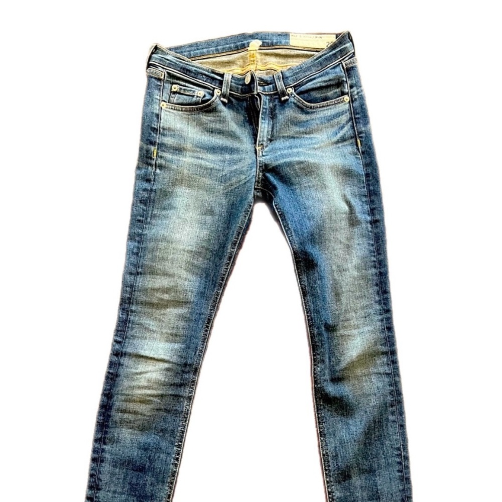 Rag and Bone Blue Denim Skinny Jeans